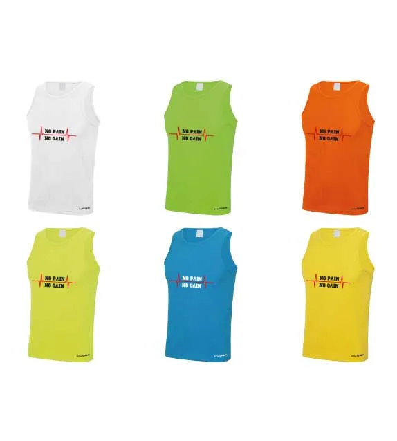 NO PAIN NO GAIN PRINTED COOL VEST