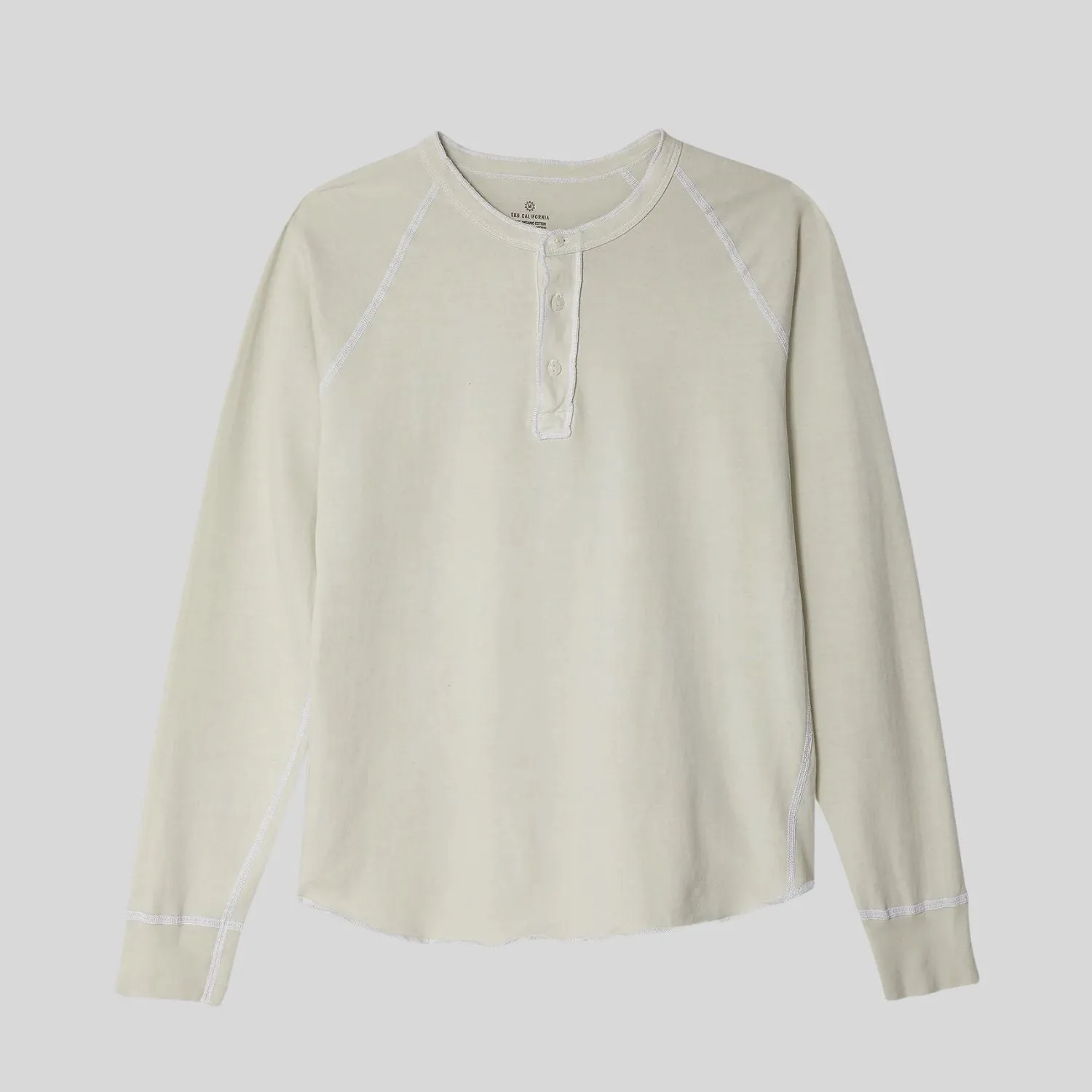 Organic Recycled Jersey Henley (Salt)