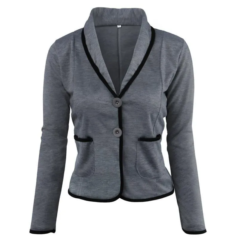 Plus Size Single Breasted Elegant Fashion Women's Blazers