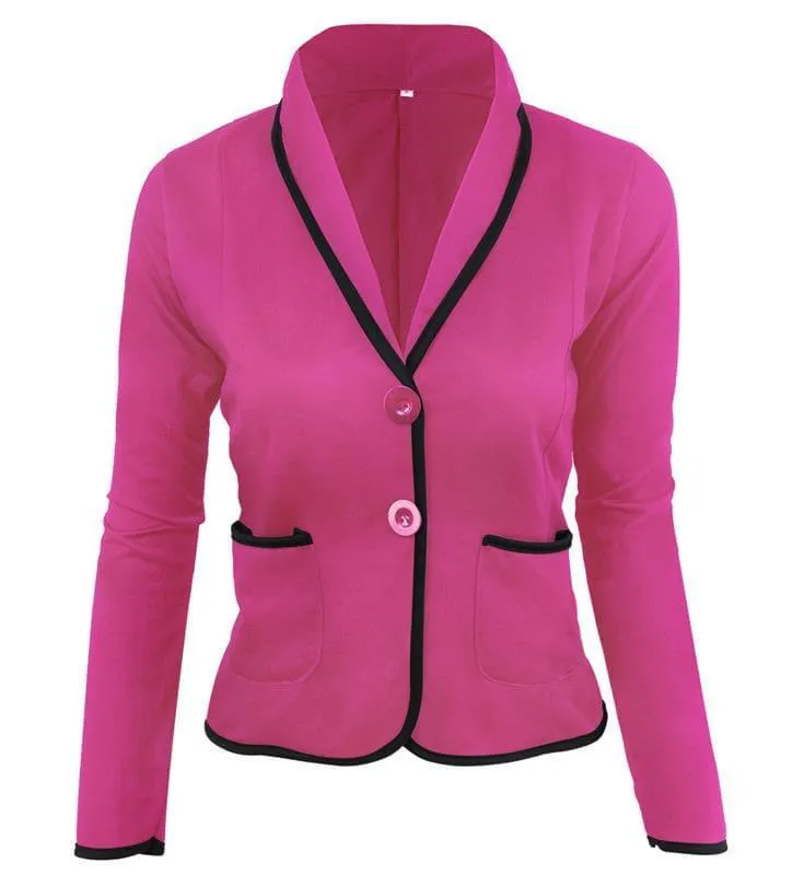 Plus Size Single Breasted Elegant Fashion Women's Blazers