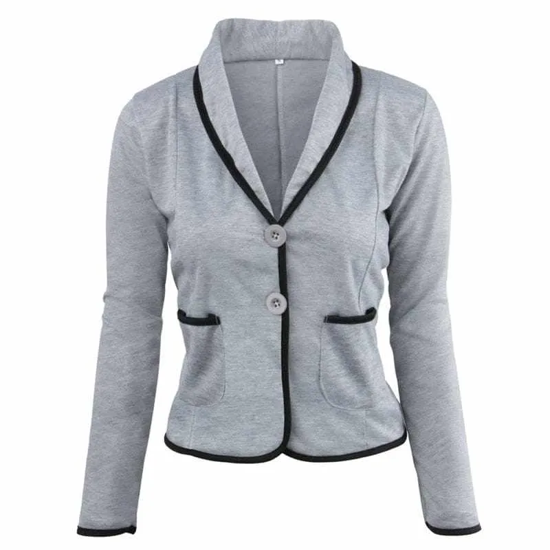 Plus Size Single Breasted Elegant Fashion Women's Blazers