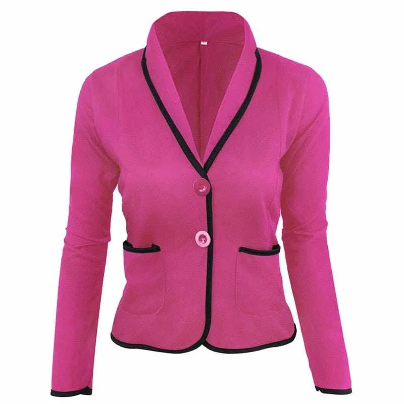 Plus Size Single Breasted Elegant Fashion Women's Blazers