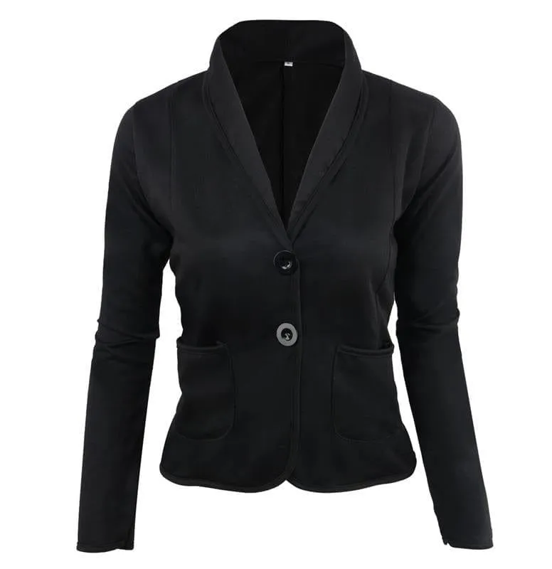 Plus Size Single Breasted Elegant Fashion Women's Blazers