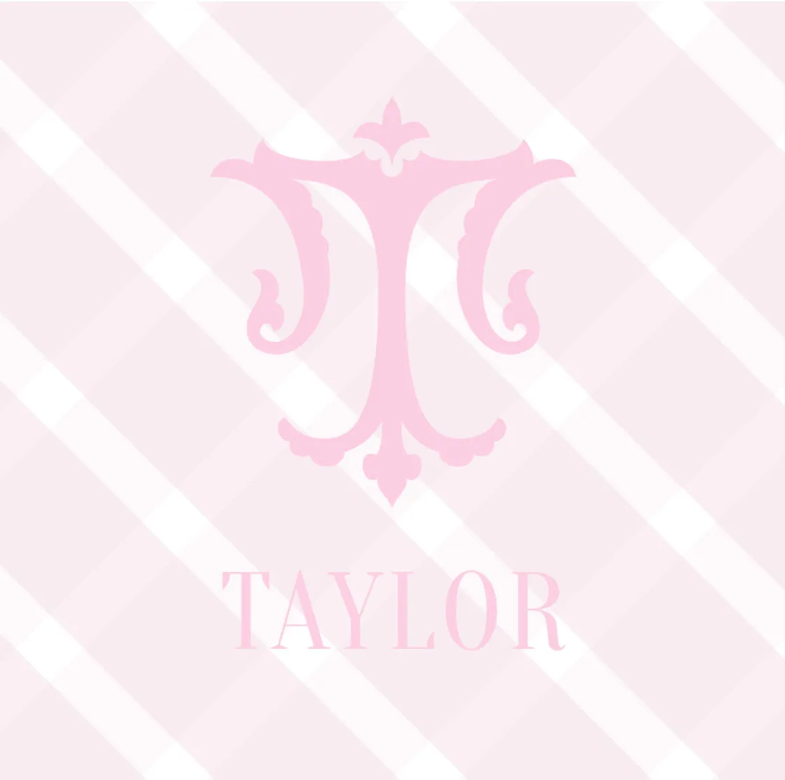 Preppy Check Luggage Tag Pink