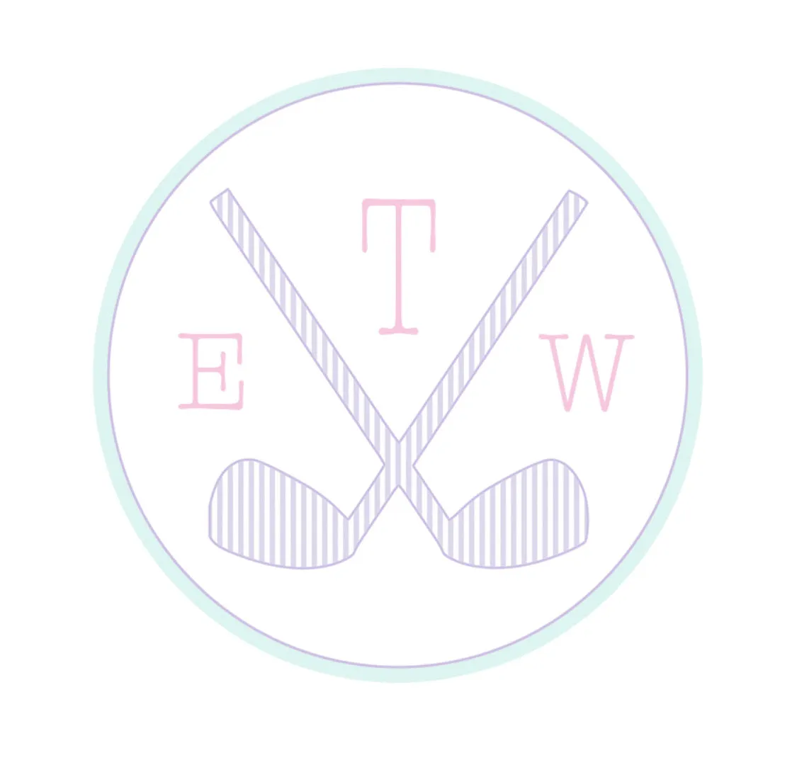 Preppy Golf Luggage Tag II