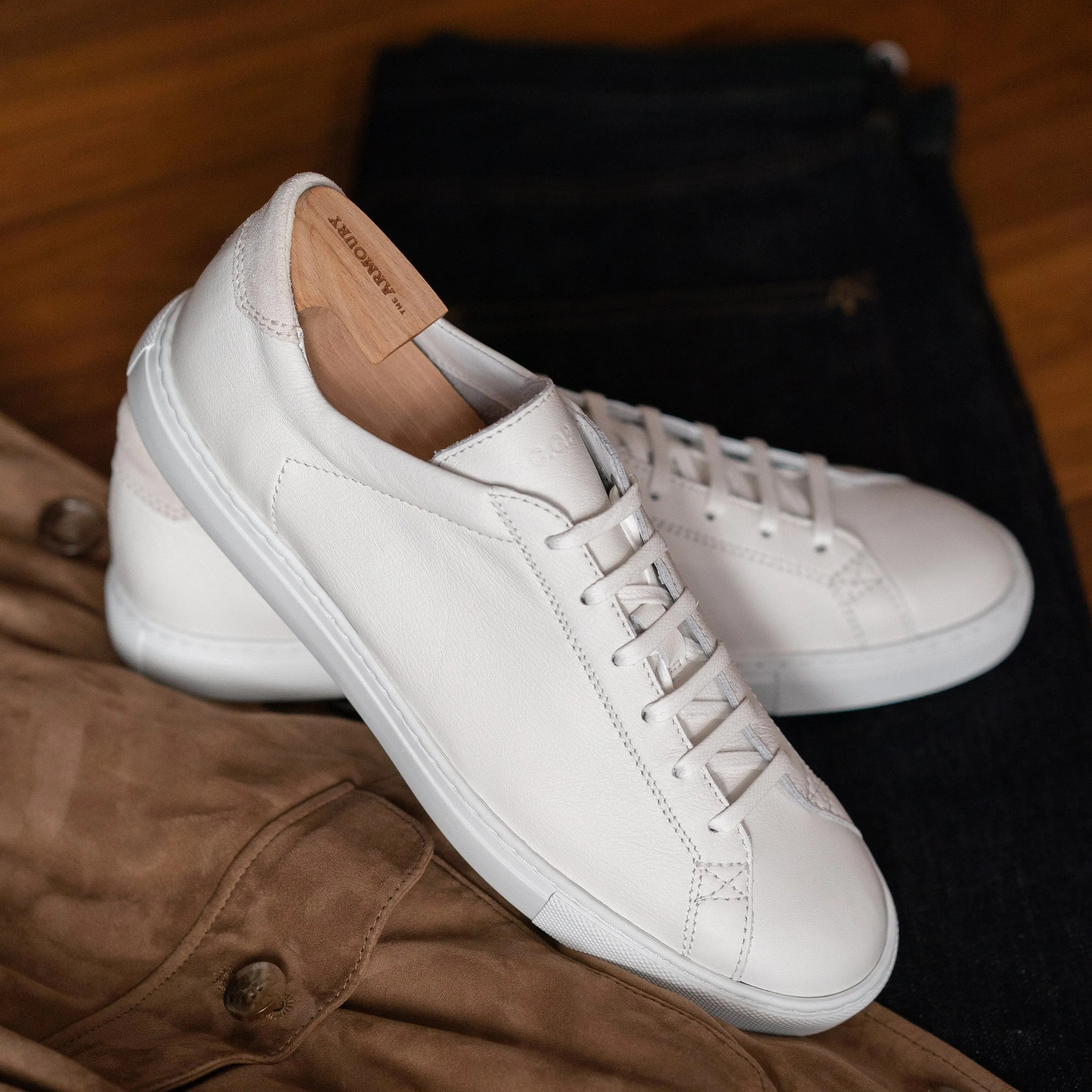Racquet Leather Unlined Sneakers