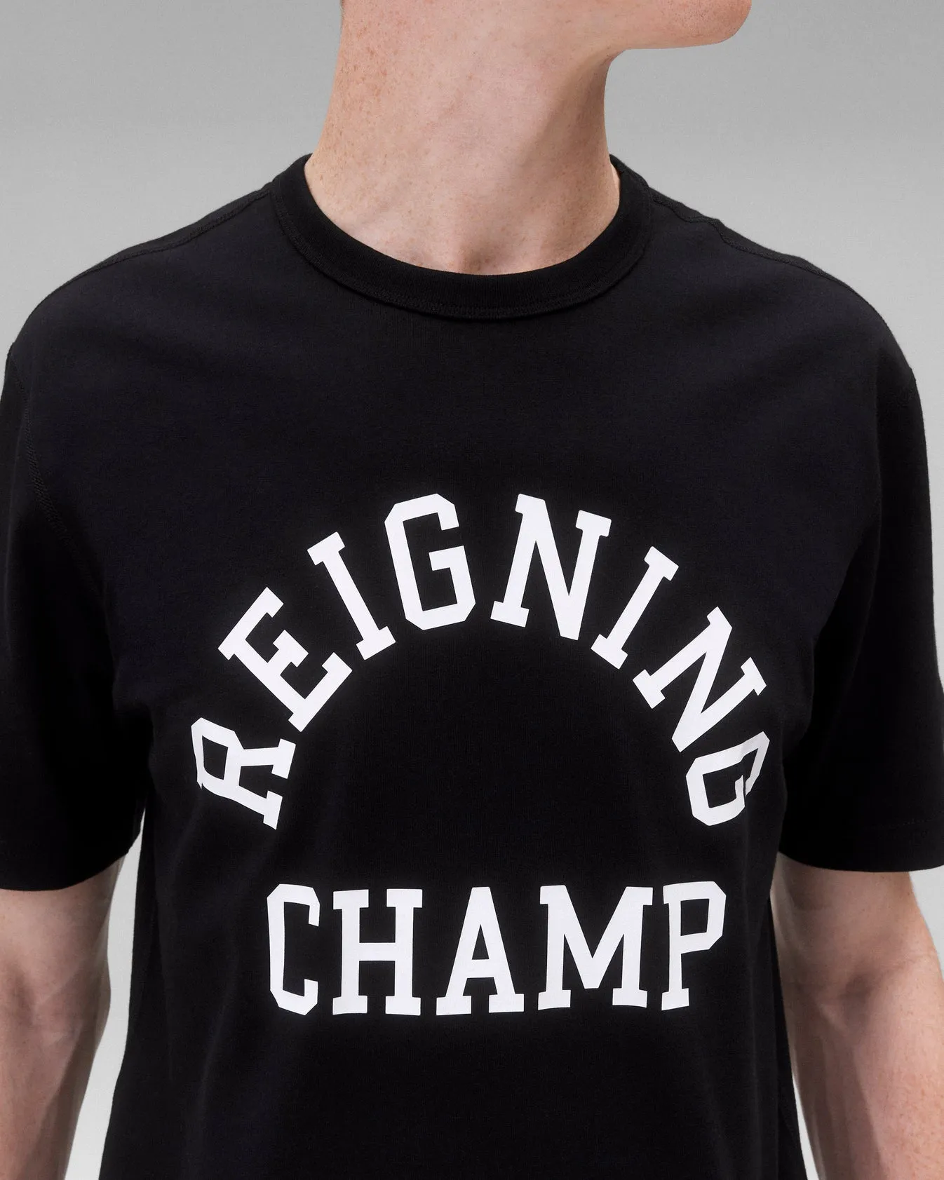 Reigning Champ Lightweight Jersey Arch Logo Standard T-Shirt