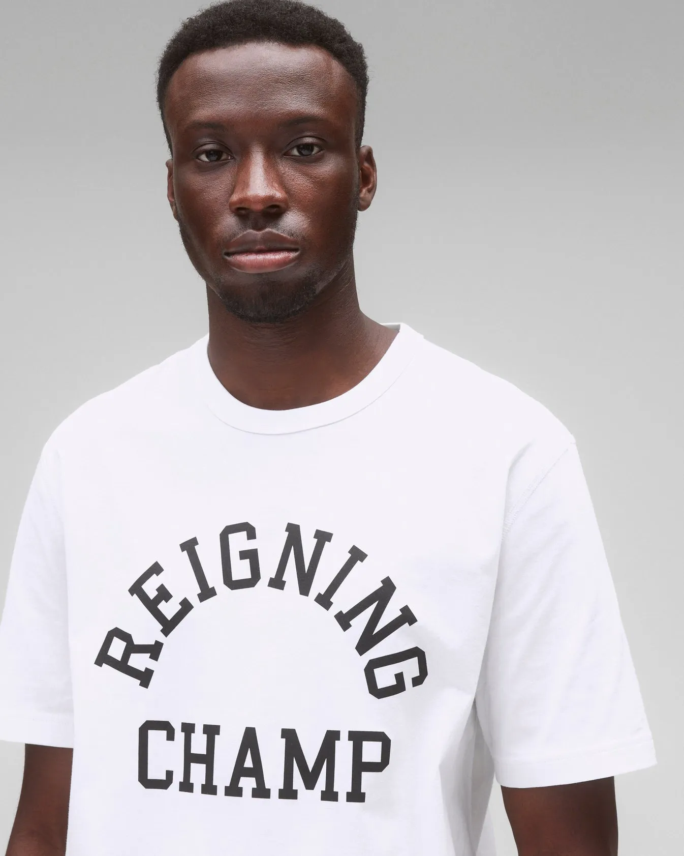 Reigning Champ Lightweight Jersey Arch Logo Standard T-Shirt