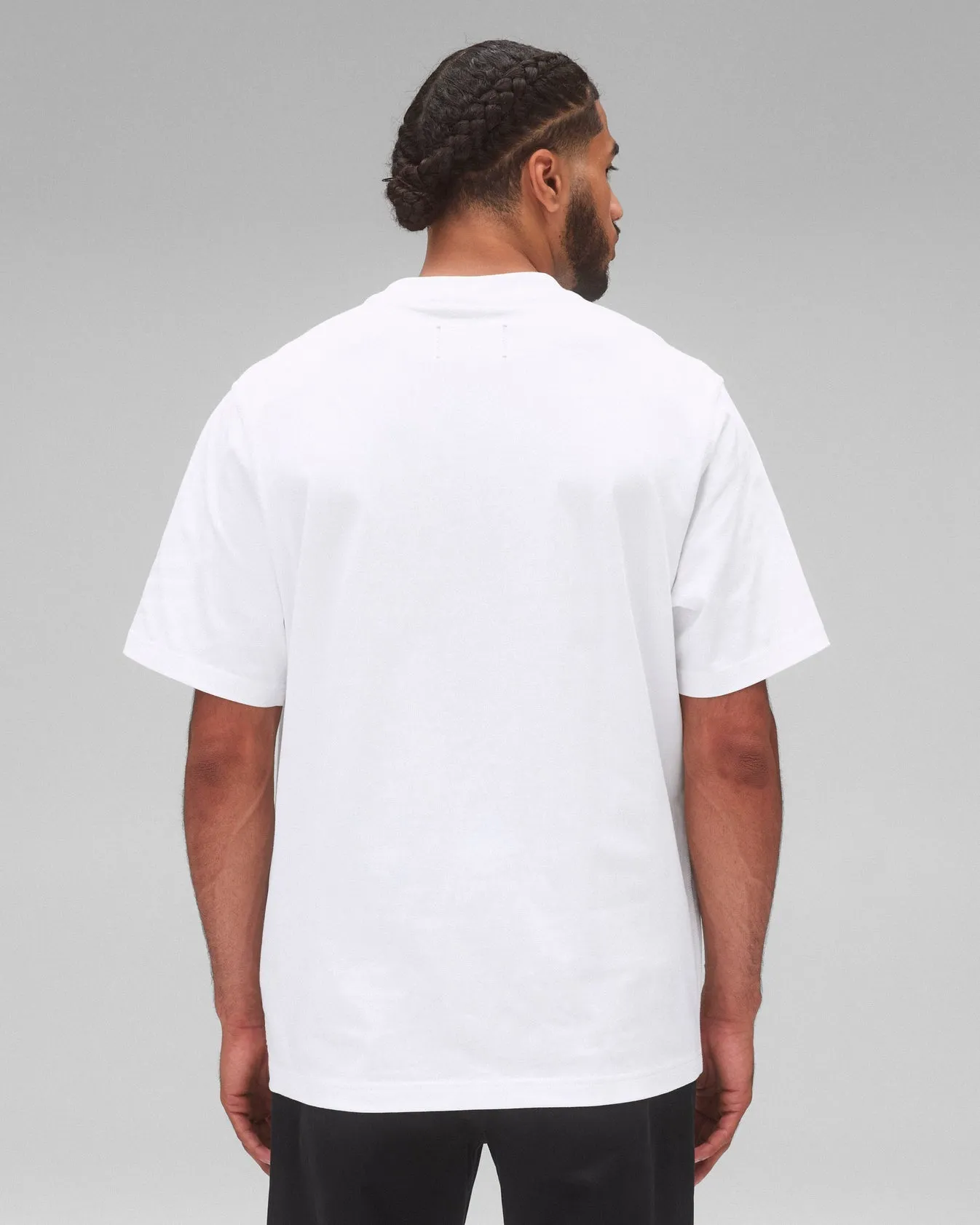 Reigning Champ Midweight Jersey Arch Logo T-Shirt in White