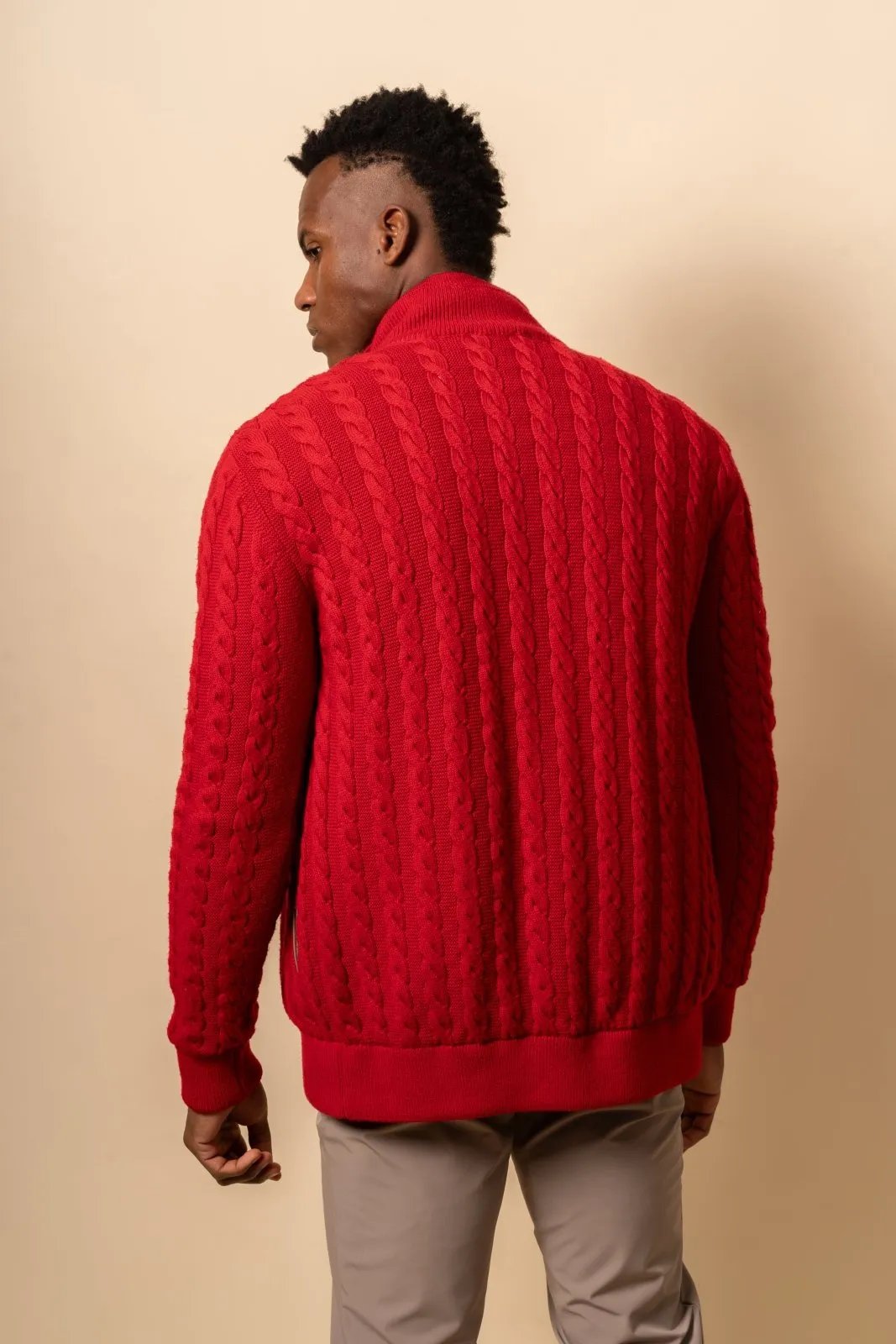 Rex Fur Lined Knit Cardigan