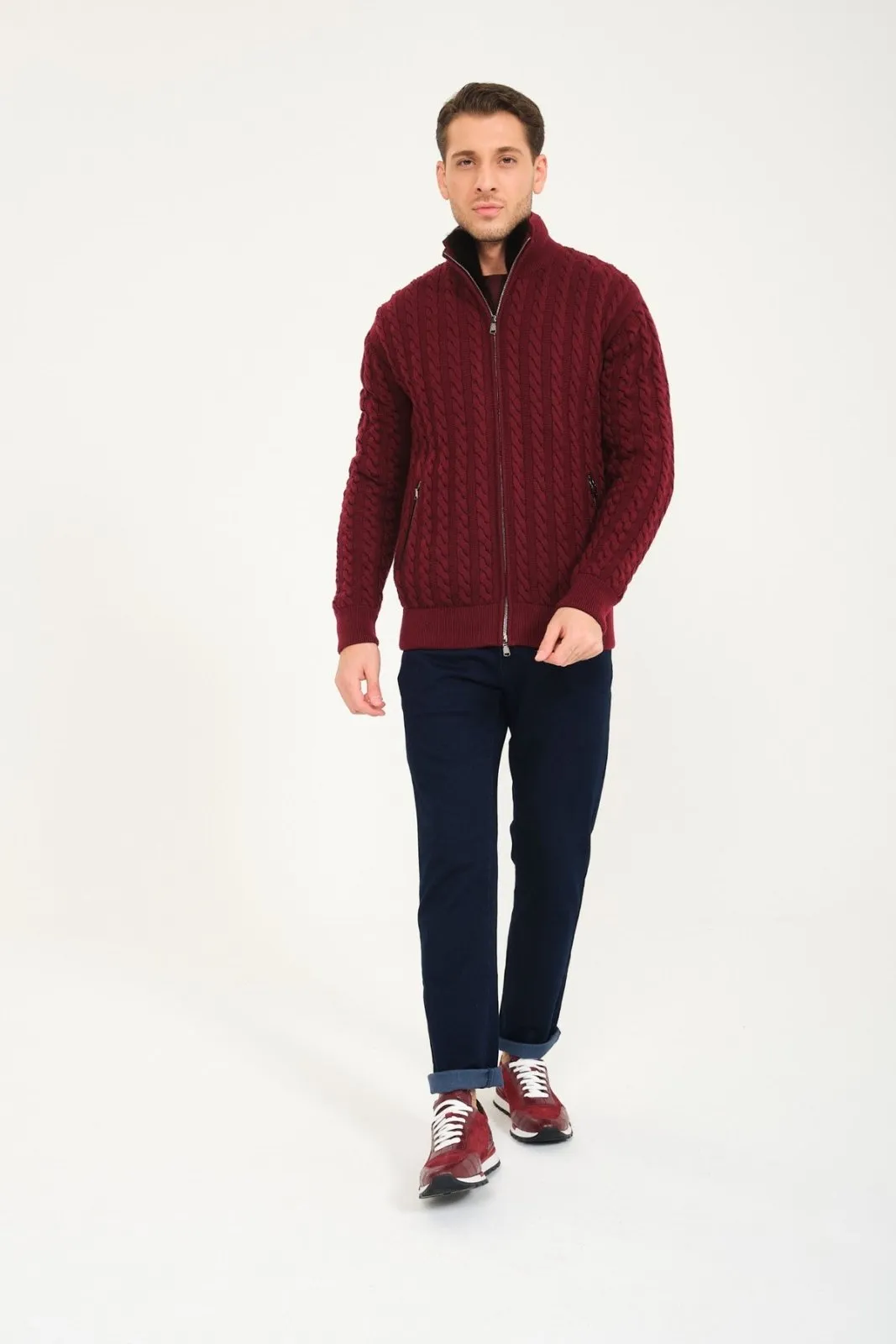 Rex Fur Lined Knit Cardigan