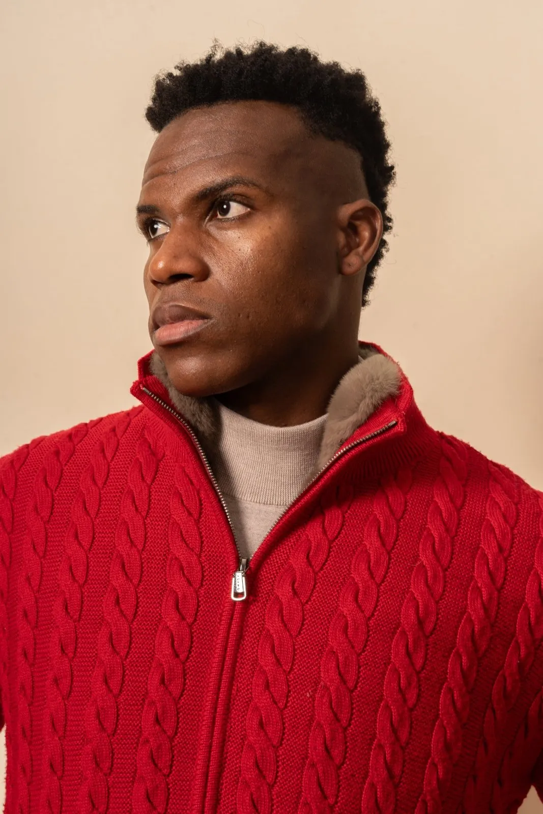 Rex Fur Lined Knit Cardigan