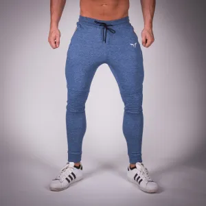 Ribbed Jogger Pants - Denim Blue