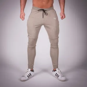 Ribbed Jogger Pants - Melange Olive