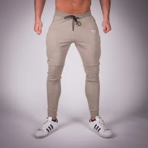 Ribbed Jogger Pants - Melange Olive