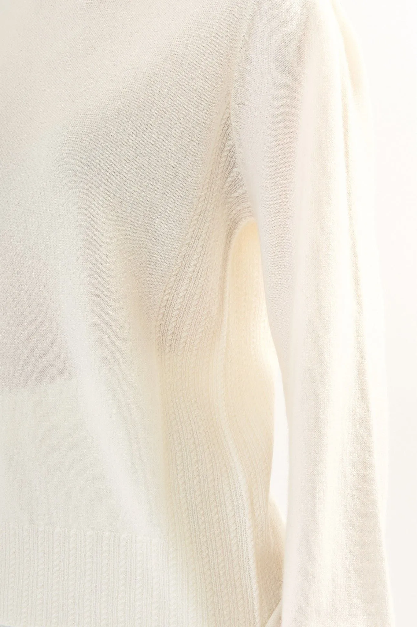 Robertson Madison 100% Cashmere Wide Shoulder Crewneck CC-260 | Ivory | Clearance Final Sale