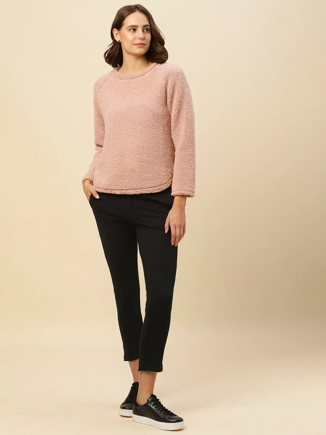 Sherpa Sweatshirt & Slim Peg Pant Co - Ord Set
