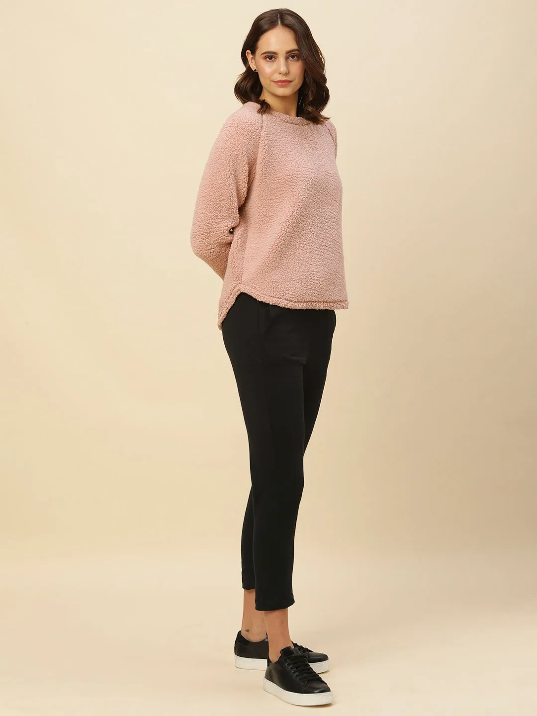 Sherpa Sweatshirt & Slim Peg Pant Co - Ord Set