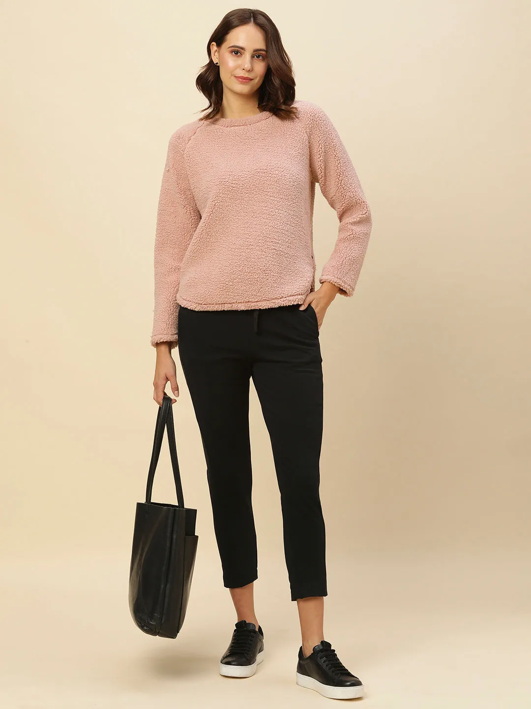 Sherpa Sweatshirt & Slim Peg Pant Co - Ord Set