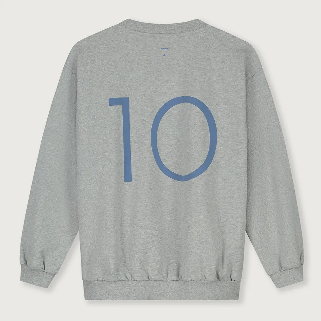 Sweater Birthday Grey Melange 10 Blue