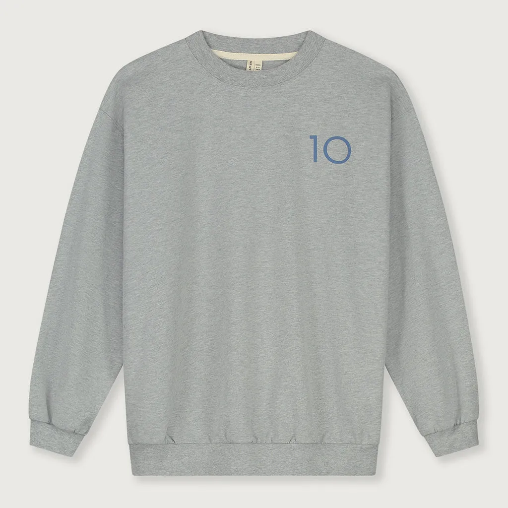 Sweater Birthday Grey Melange 10 Blue