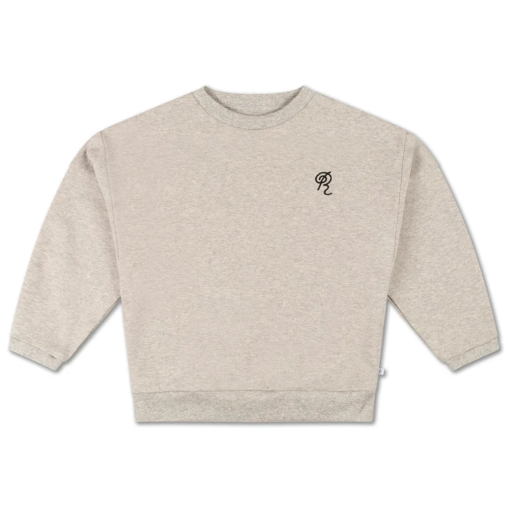 Sweater Crewneck Mixed Grey Logo