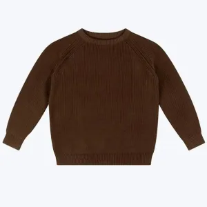 Sweater Raglan Knit Dark Khaki