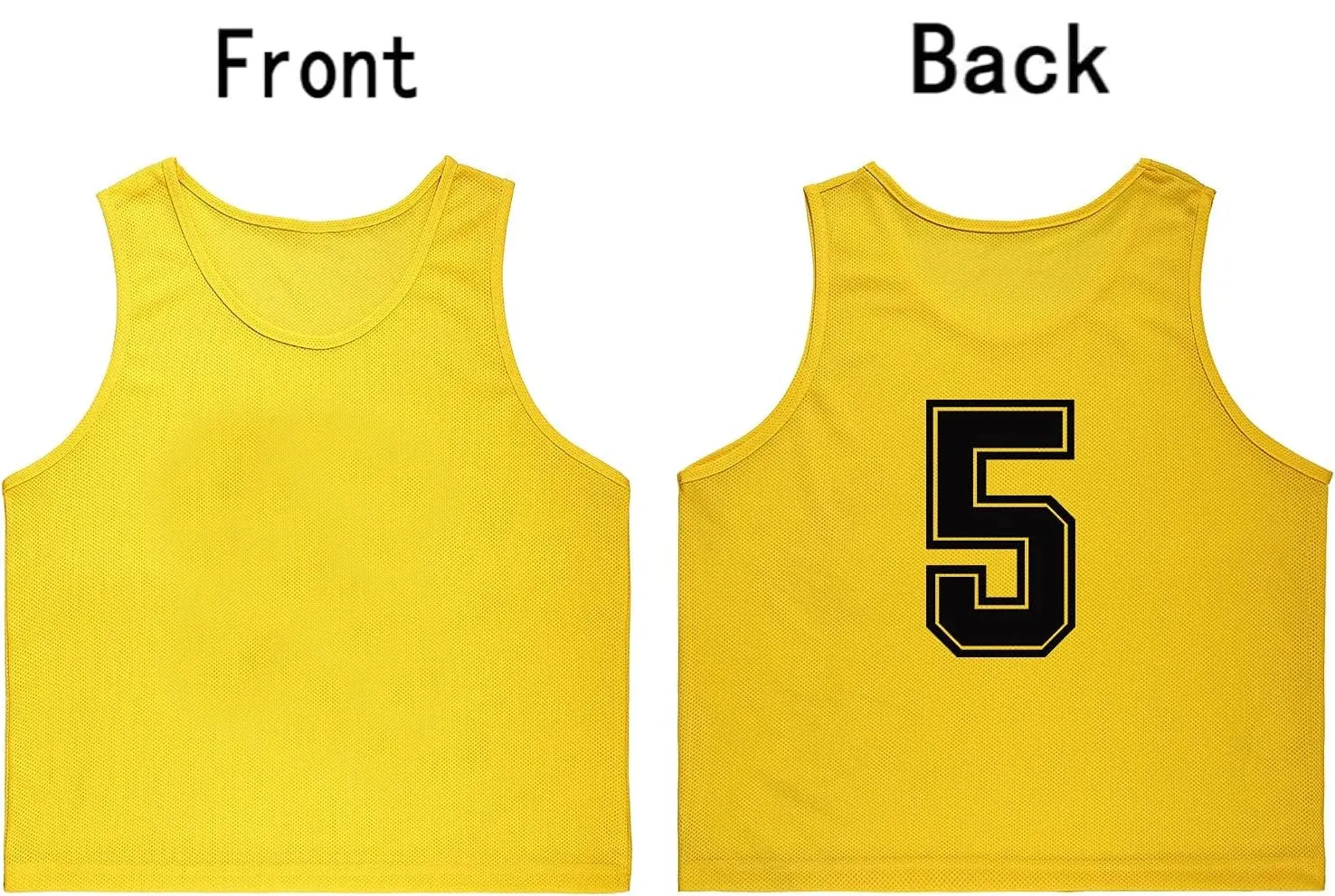 Team Practice Scrimmage Vests Sport Pinnies Training Bibs Numbered (1-12)
