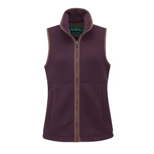 Women's Country Fleece Gilet In Merlot By Alan Paine