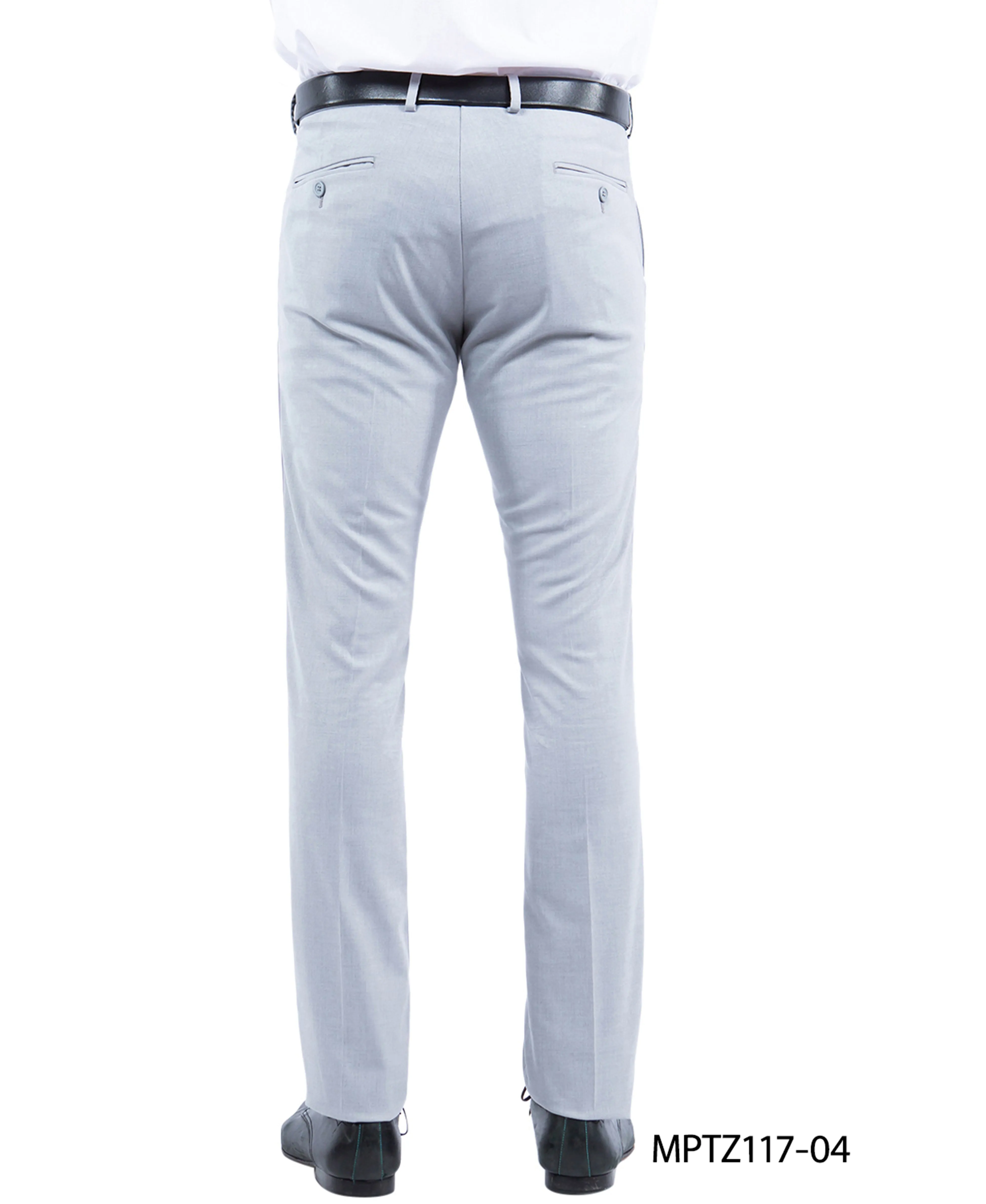Zegarie Slim Fit Tuxedo Separates Pants, Grey w/ Satin Trim